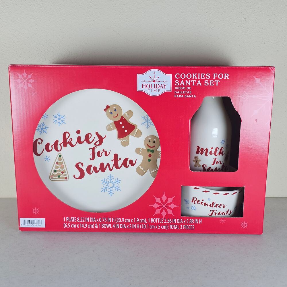 NEW HOLIDAY‎ TIME COOKIES FOR SANTA SET NIB